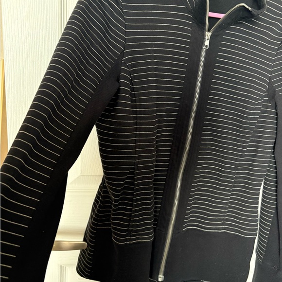 CAbi Black Jacket with White Stripes - Picture 3 of 4